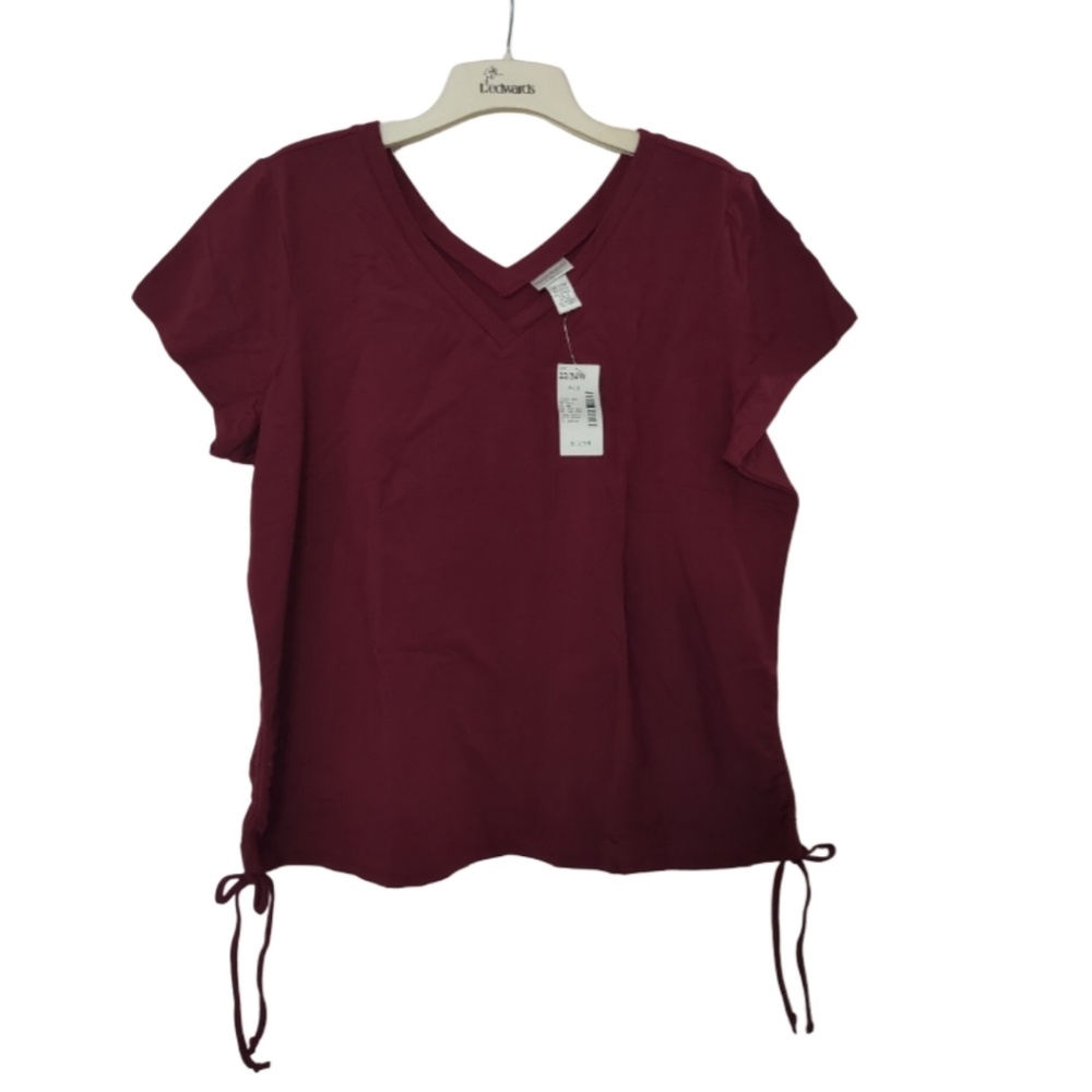 Fashion Bug Burgundy Top  STRETCH 18/20 22/24  NWT